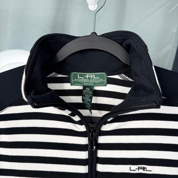 LAUREN RALPH LAUREN Active Petite M Full Zip High Neck Track Jacket Athleisure - Picture 6 of 10